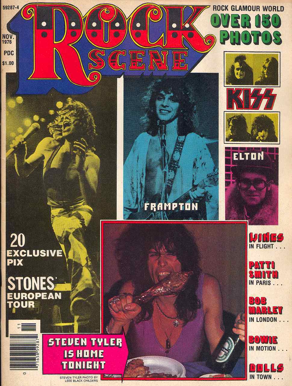 Rock Scene magazine cover, November 1976 issue.