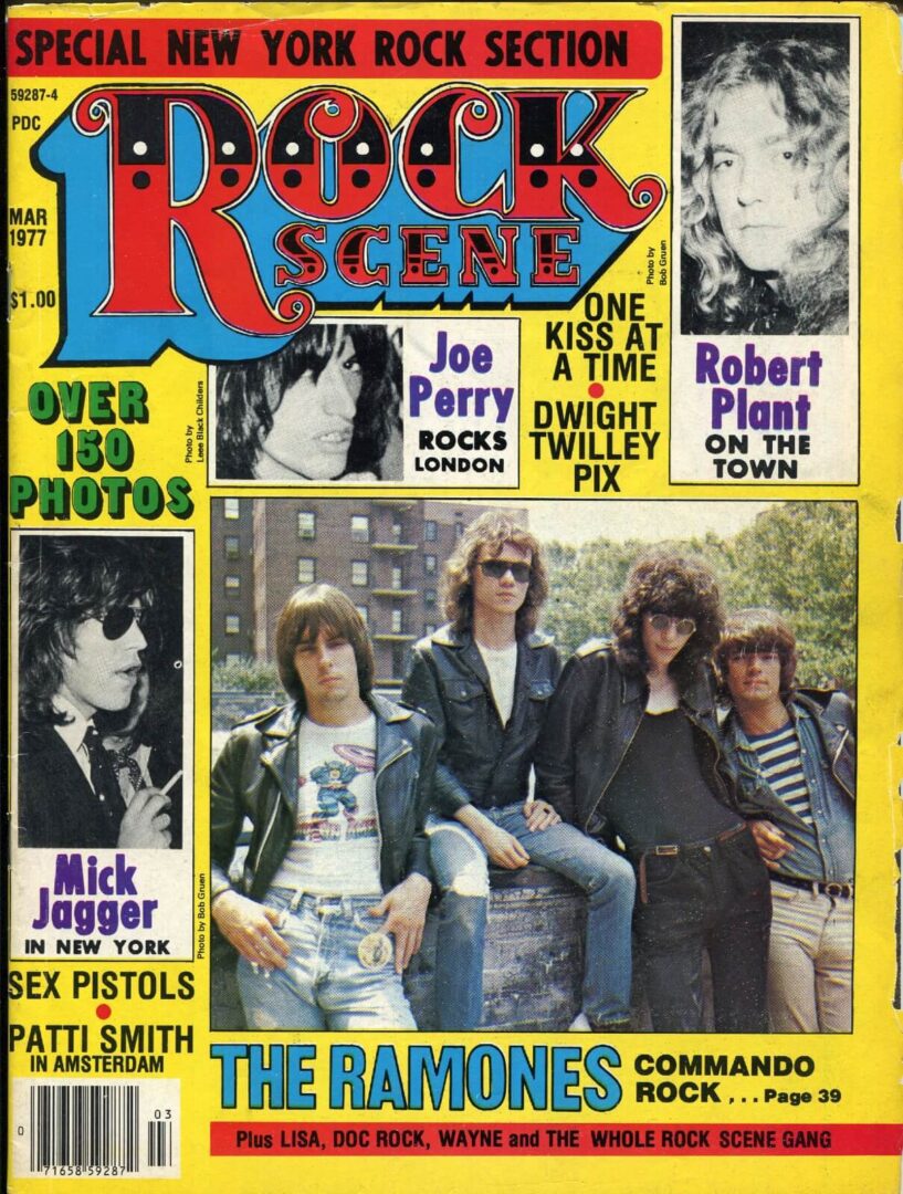 Rock Scene magazine cover, March 1977 issue.