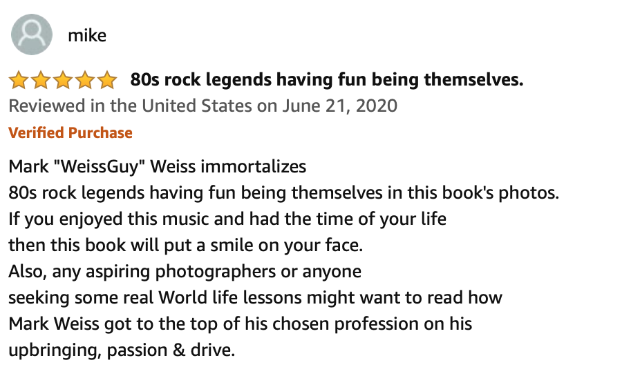 A book review of the rock legends having fun being themselves.